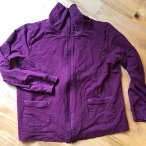 Burgundy Zip Up Sweatshirt